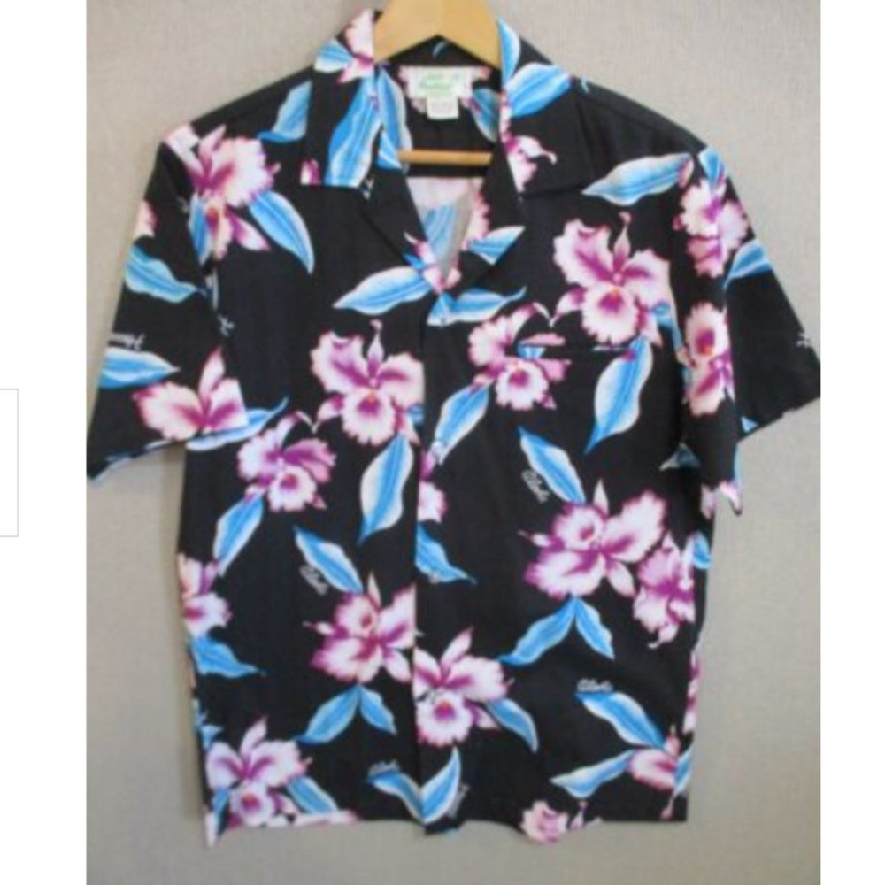 80's 90's Jade Fashions Hawaiian Aloha Shirt Size Medium
